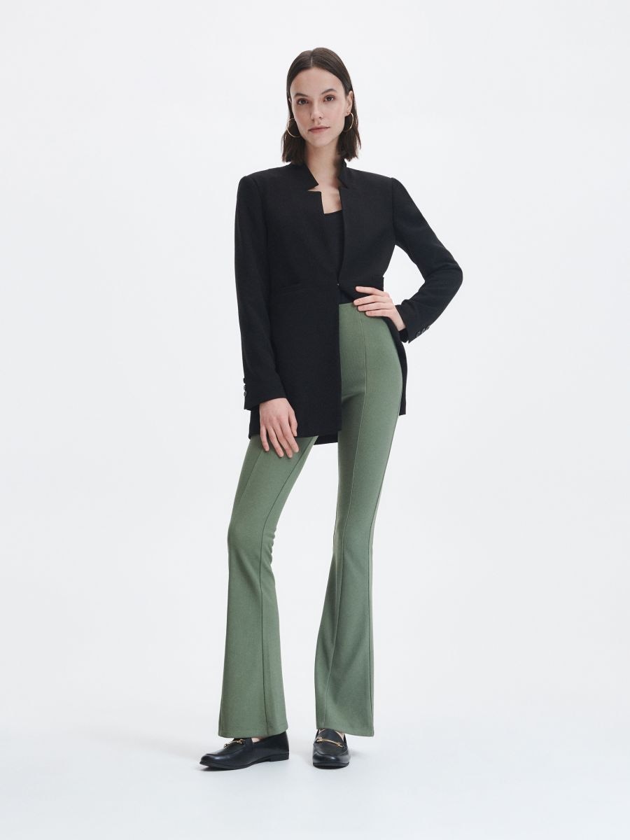 Fashion BlackLucyever Spring Summer Skinny Flare Pants Women Korean  Fashion Office Suit Pants Woman Black Highwaisted Wide Leg Trousers 2022  DOU  Best Price Online  Jumia Egypt