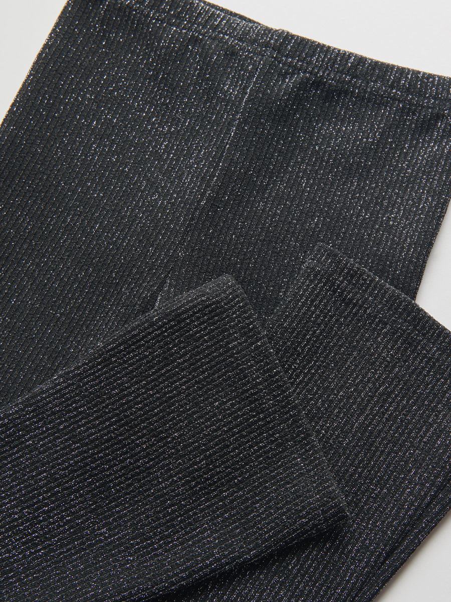 Pantaloni svasati modello flare lucidi - nero - RESERVED - 3