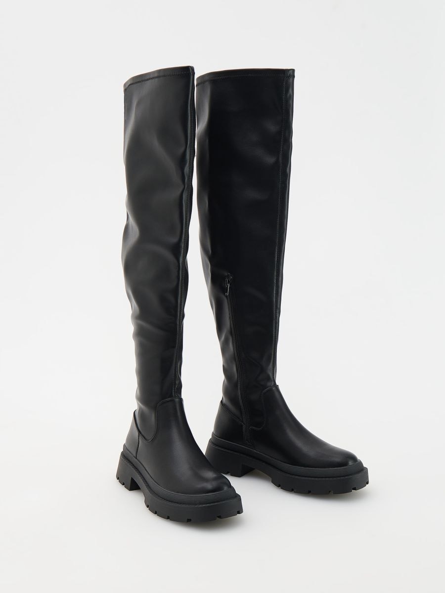 High upper boots - black - RESERVED - 3
