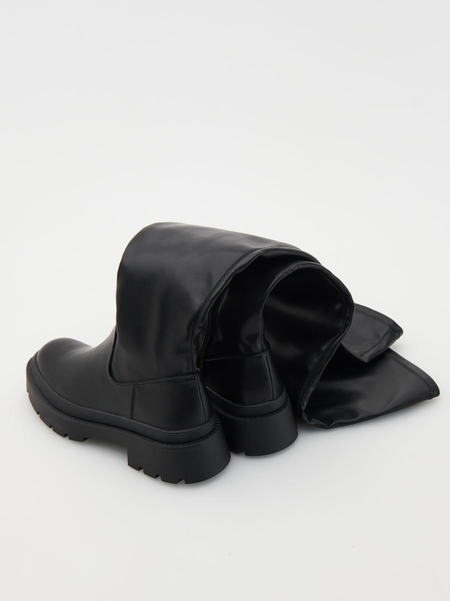 High upper boots - black - RESERVED - 2