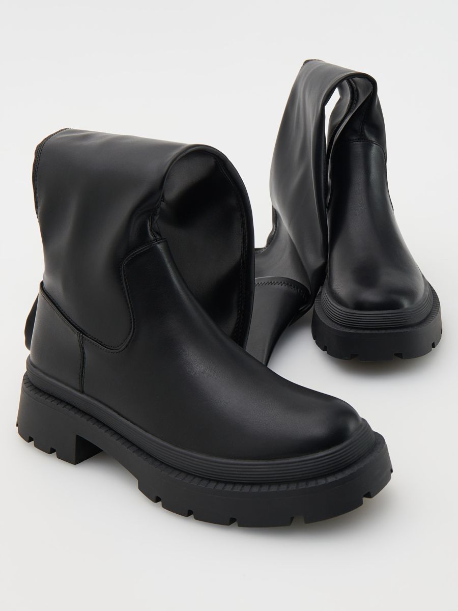 High upper boots - black - RESERVED - 4
