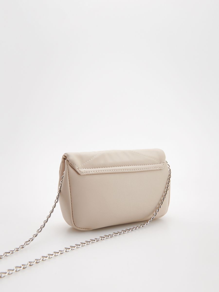 Pochette con catenella - panna - RESERVED - 3