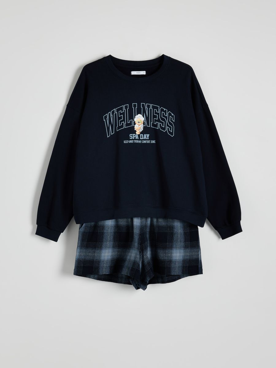 Two piece printed pyjama set - navy - RESERVED - 5