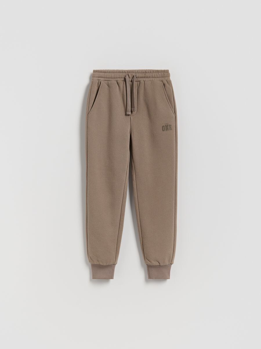 Cotton rich joggers - dark brown - RESERVED