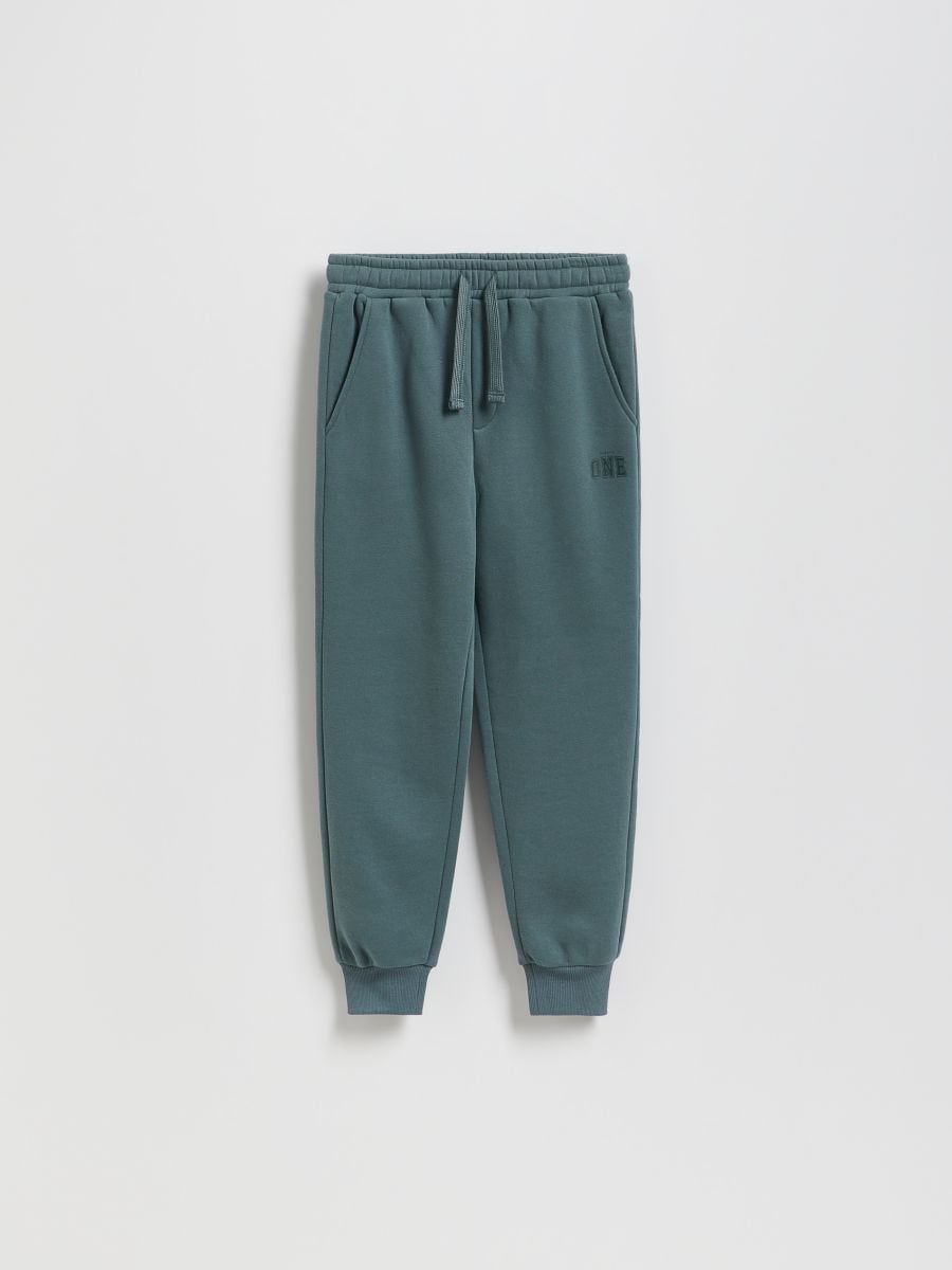 BOYS` TROUSERS - steel green - RESERVED