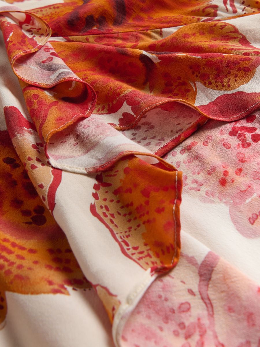 Patterned dress with sash - multicolor - RESERVED - 7