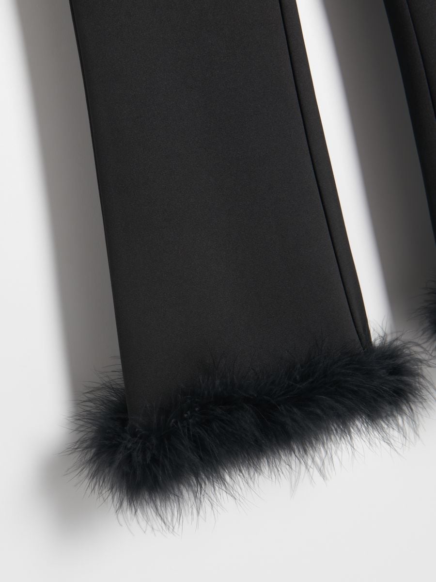 Trousers with faux feathers - black - RESERVED - 5