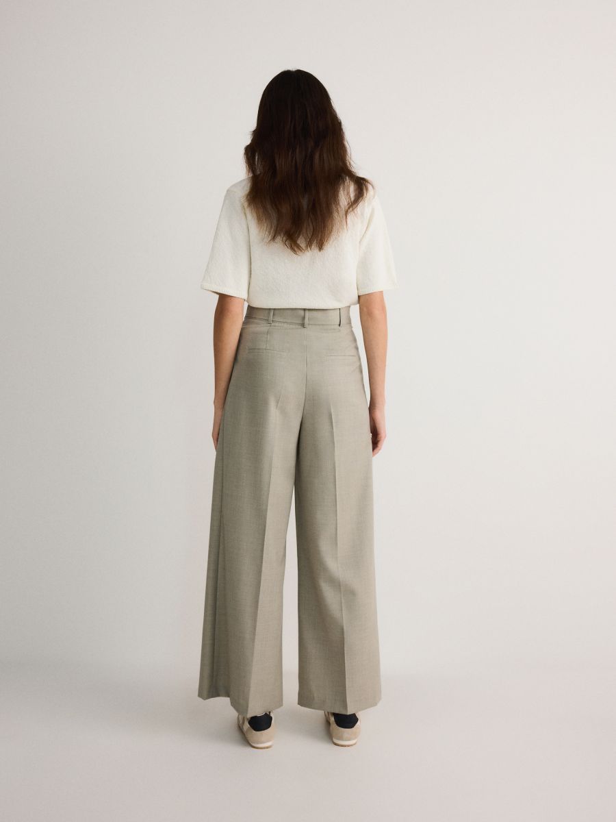 Wool blend trousers - light grey - RESERVED - 4