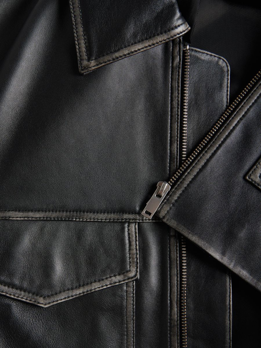 Veste en peau de mouton - noir - RESERVED - 6