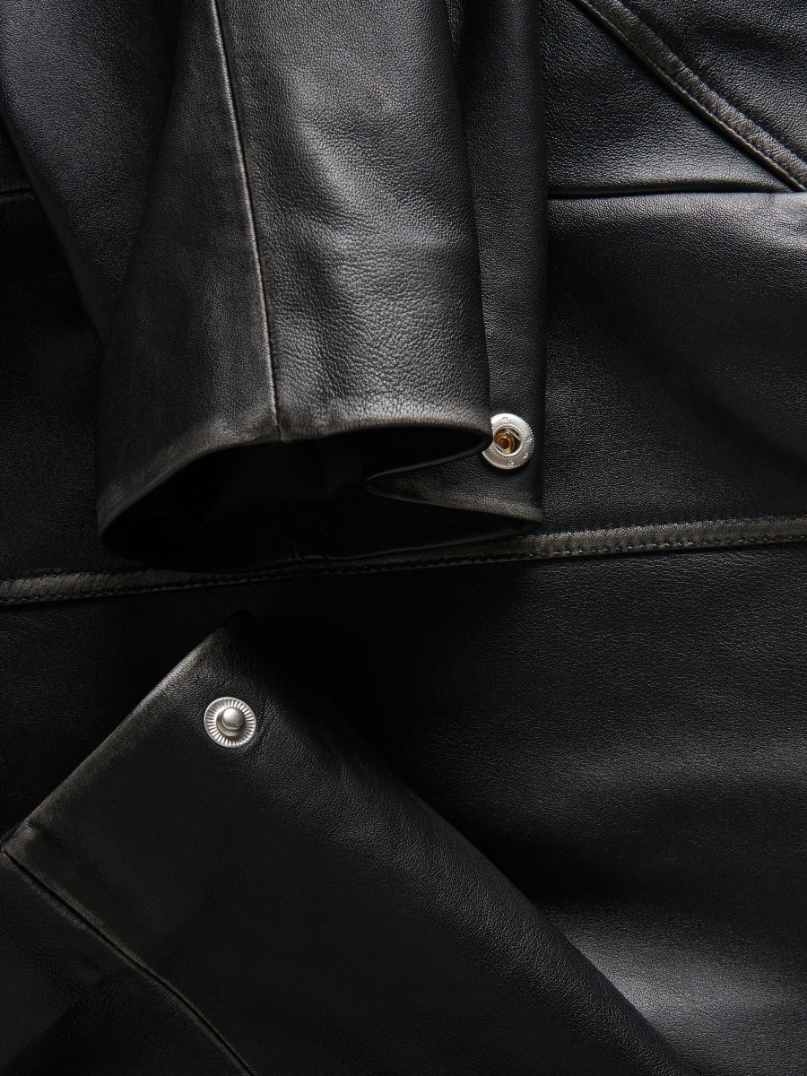 Veste en peau de mouton - noir - RESERVED - 7