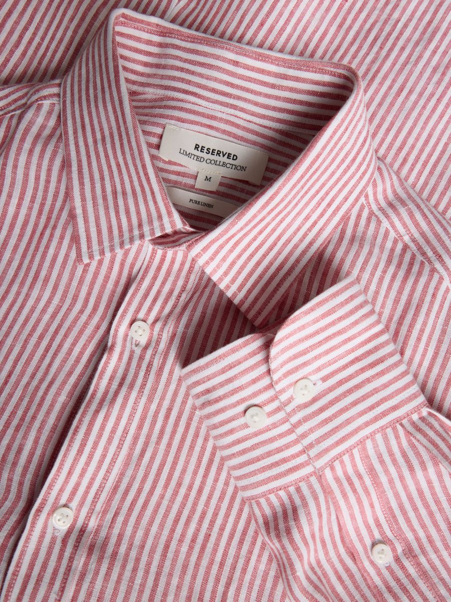 Lininiai regular fit marškiniai - vario - RESERVED - 9