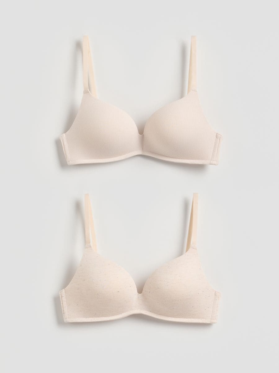 BH mit geformten Cups, 2er-Pack - beige - RESERVED