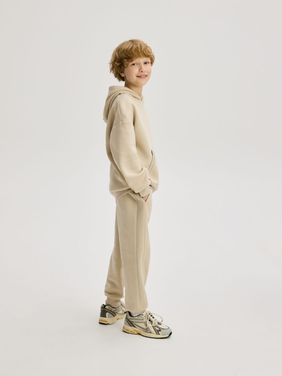 Hlače jogger - beige - RESERVED