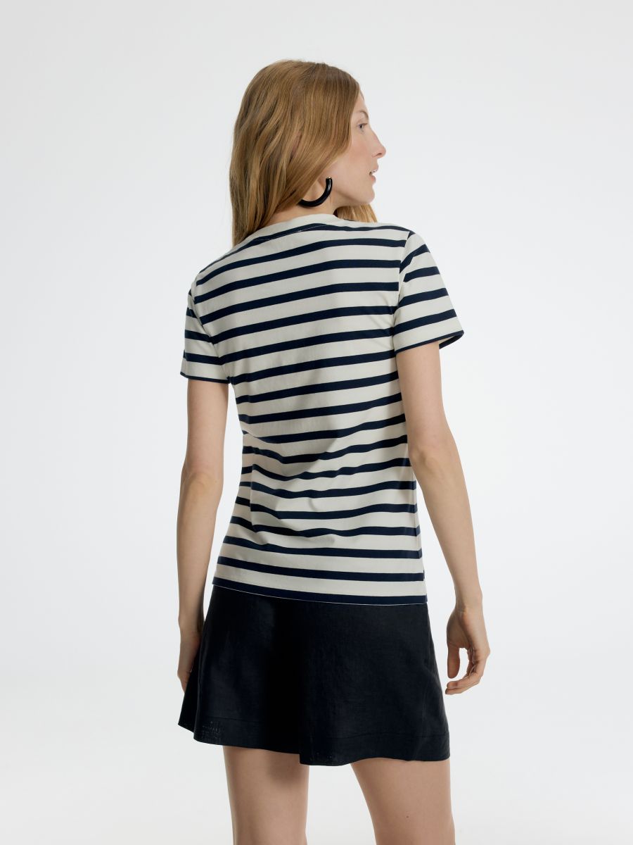 Regular fit stripe T-shirt - multicolor - RESERVED - 4