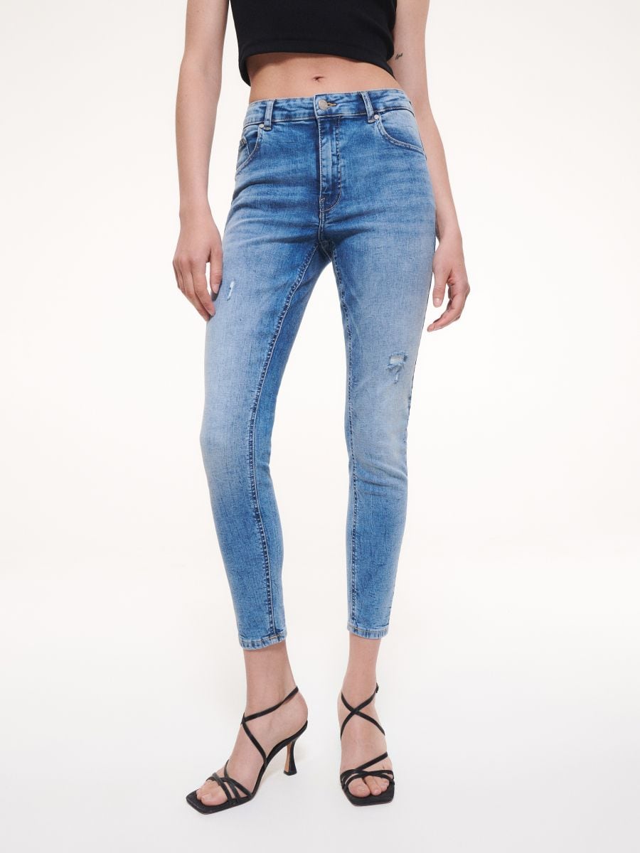 Jeansy slim push up - niebieski - RESERVED - 3