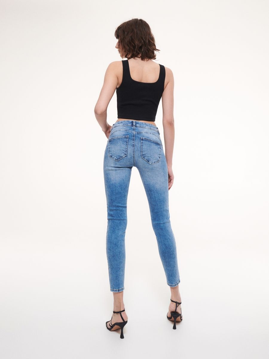 Jeansy slim push up - niebieski - RESERVED - 4