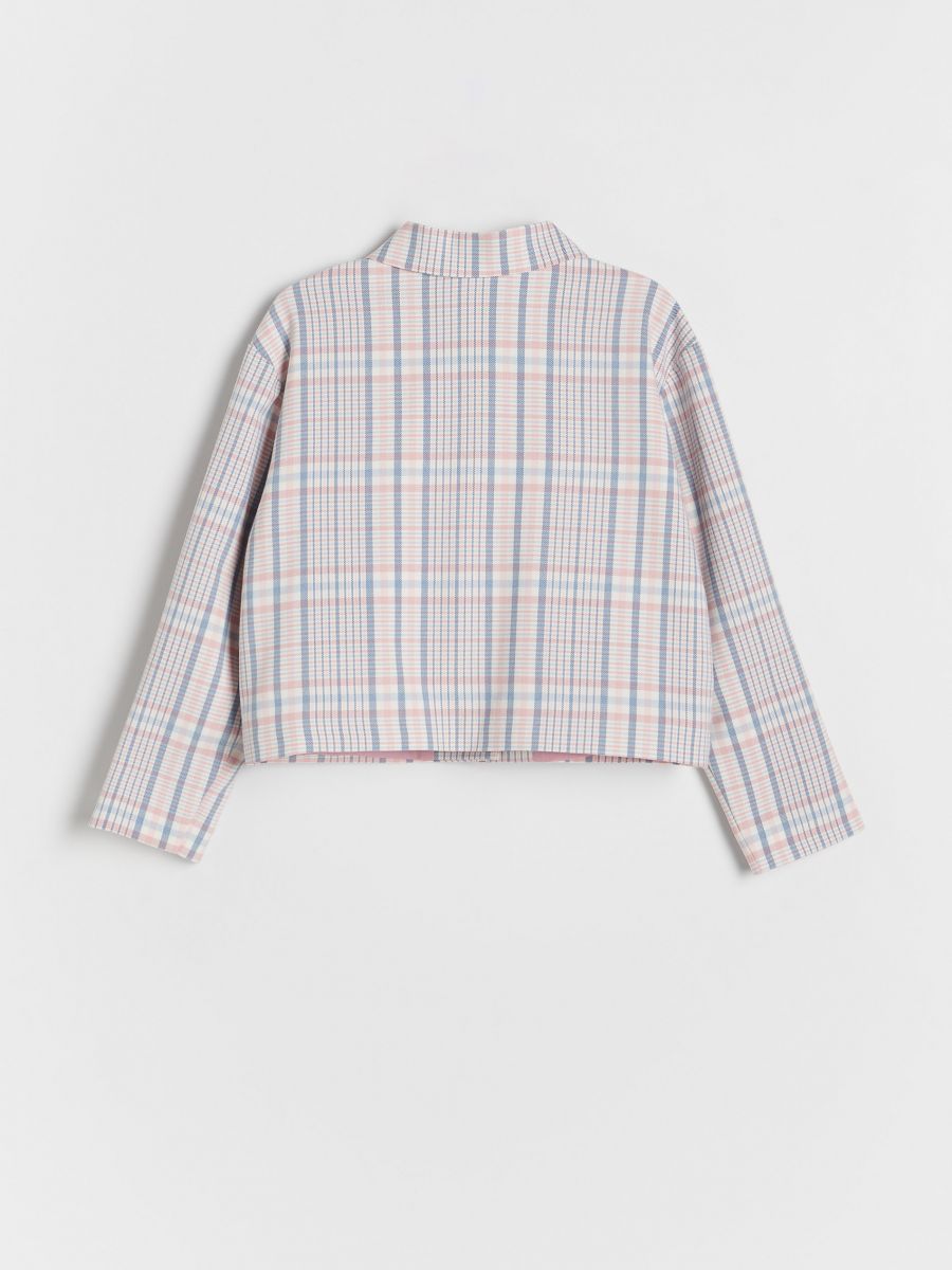 Cropped check blazer - coral - RESERVED - 4