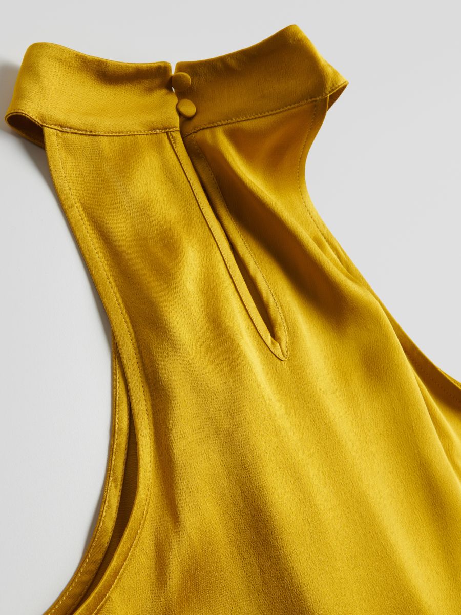 Viscose halter top - mustard - RESERVED - 9
