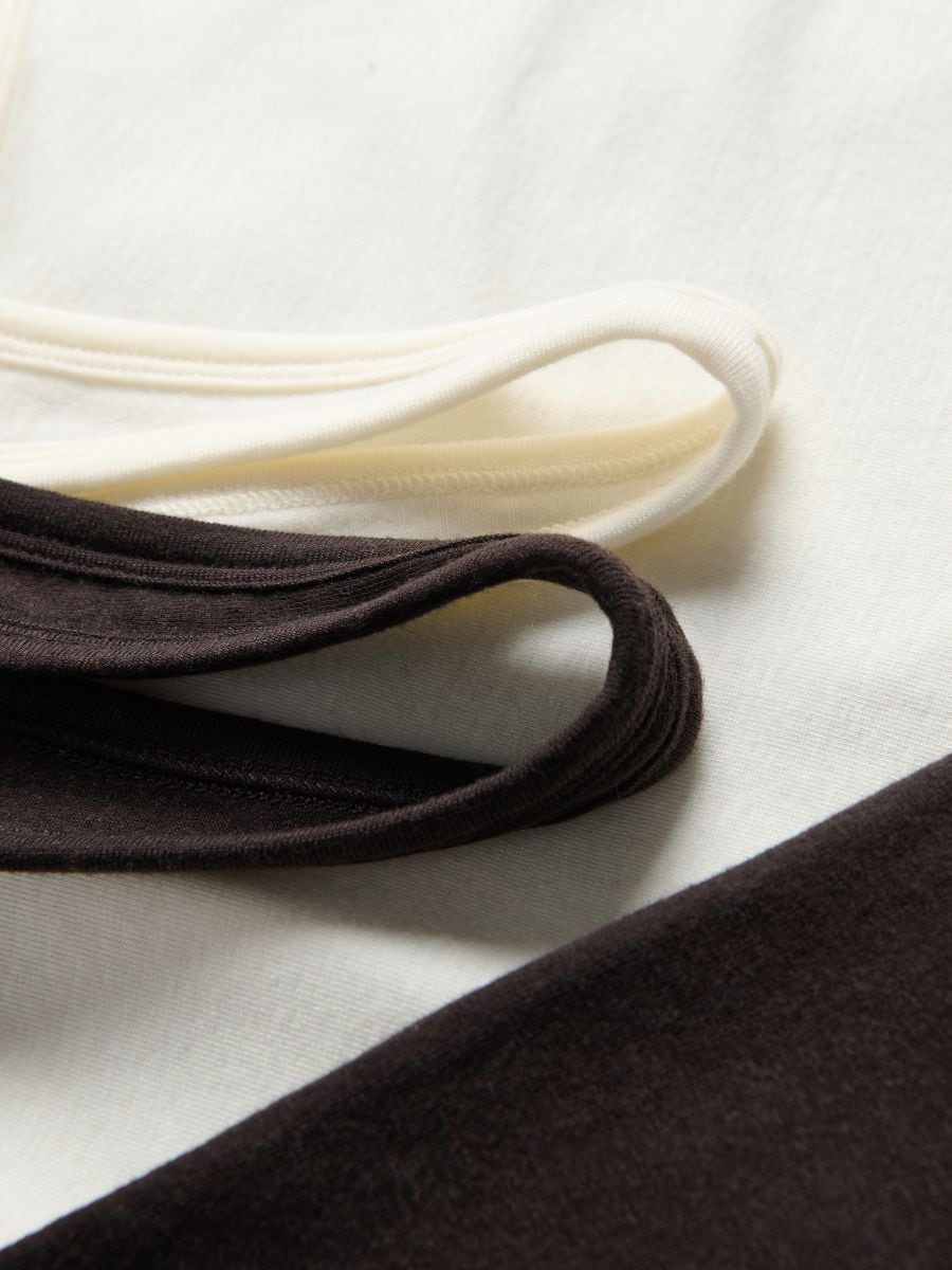 Lyocell spaghetti strap top - dark brown - RESERVED - 6