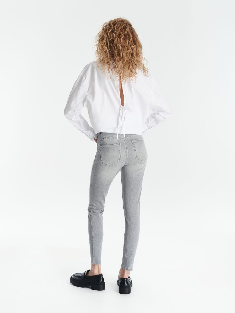 Slim push up jeans - light grey - RESERVED - 3