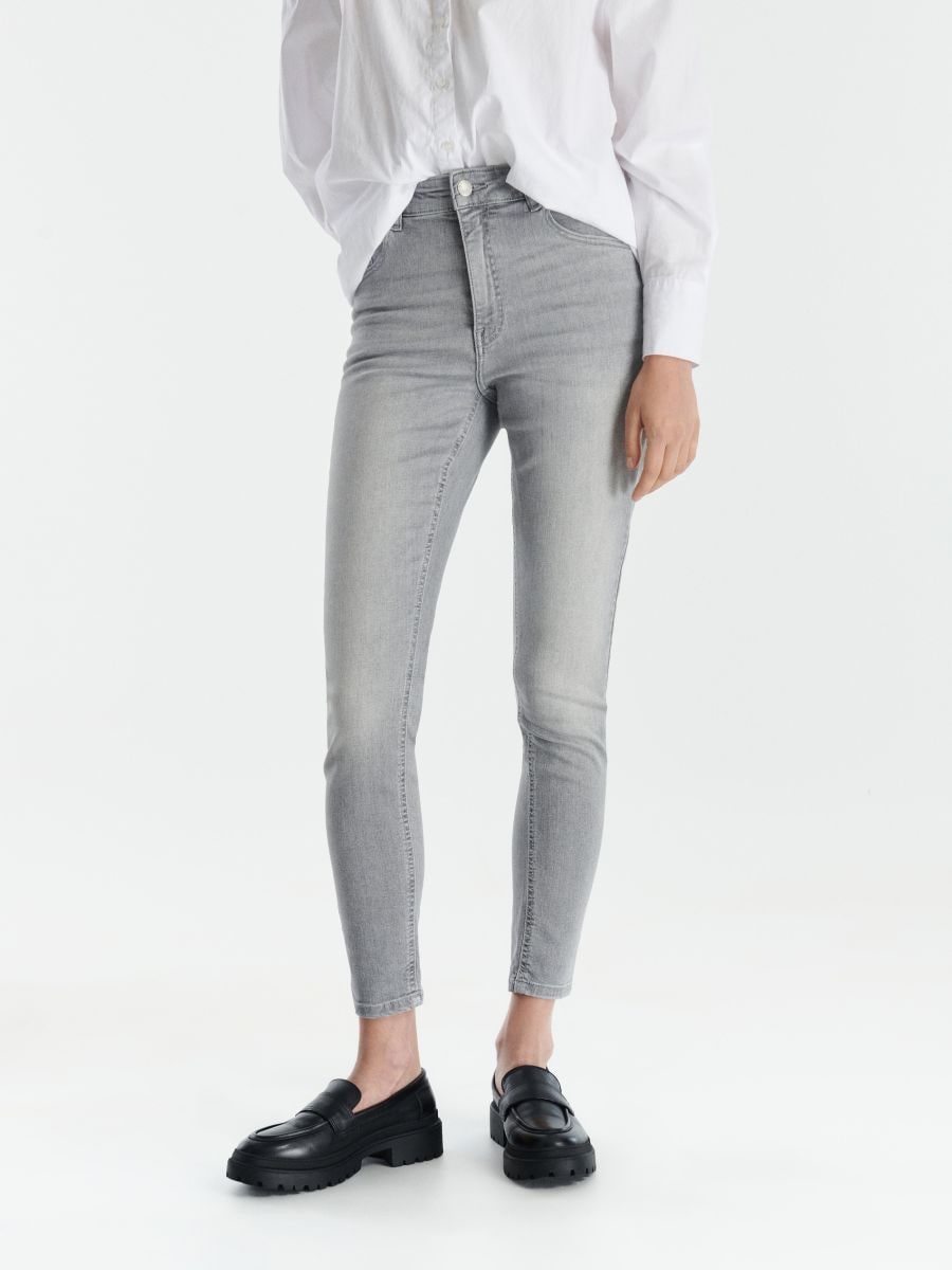 Slim push up jeans - light grey - RESERVED - 4