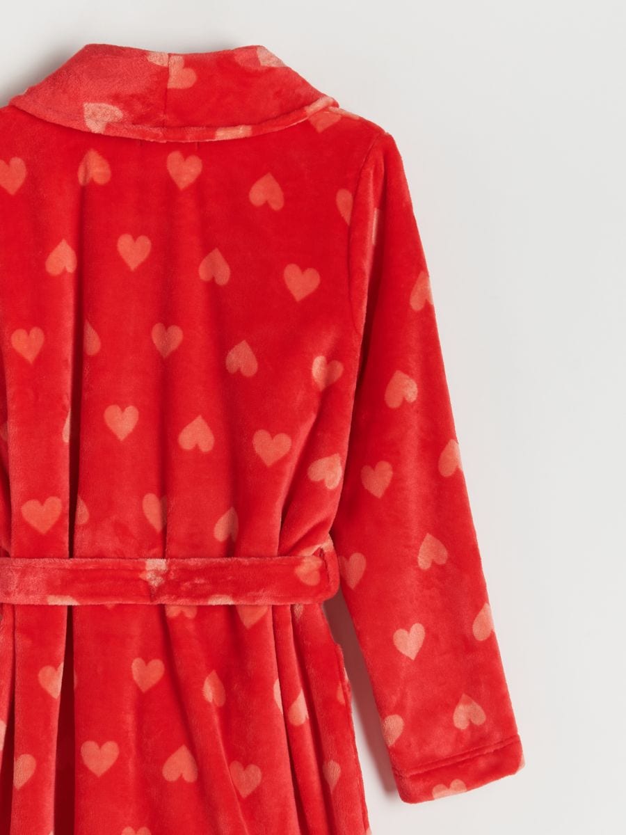 Heart pattern dressing gown - red - RESERVED - 3