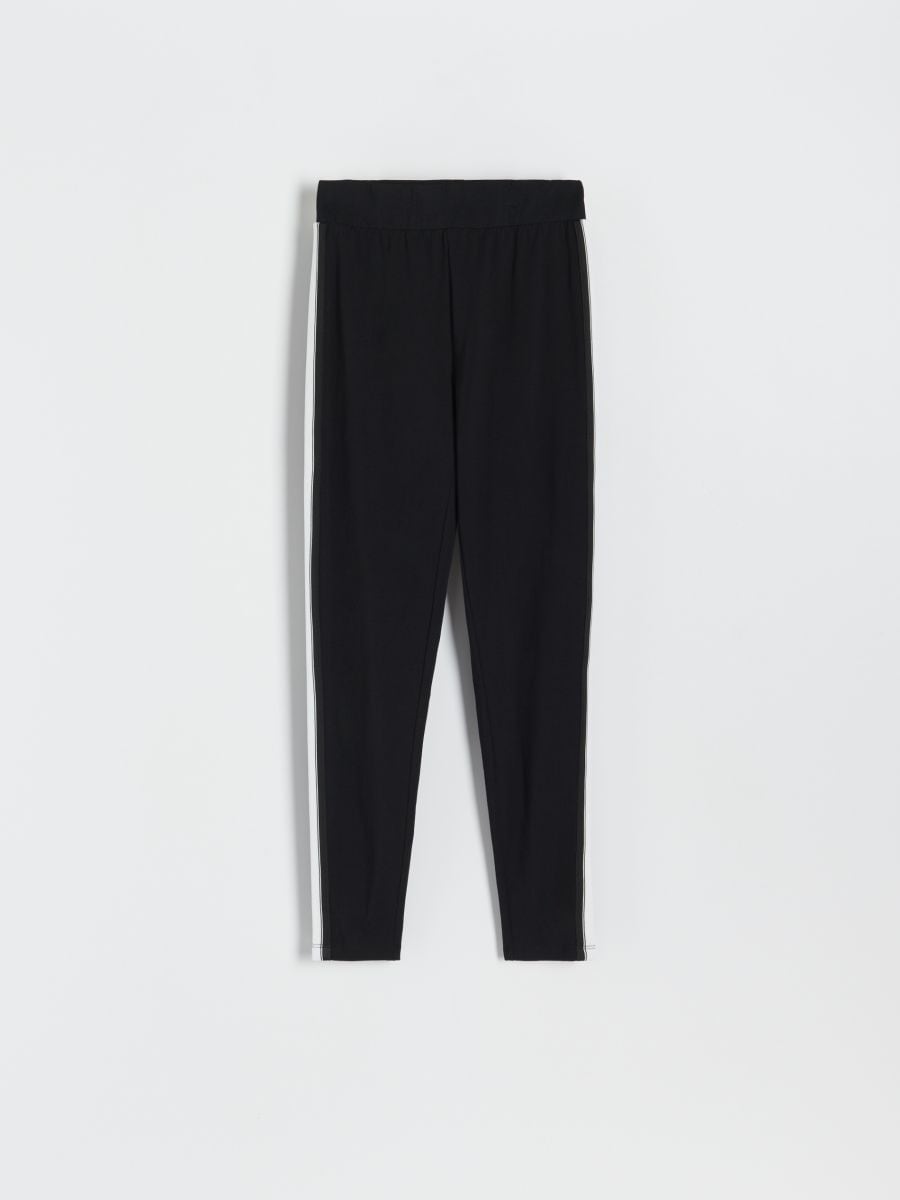 Leggings with side stripes - black - RESERVED - 4