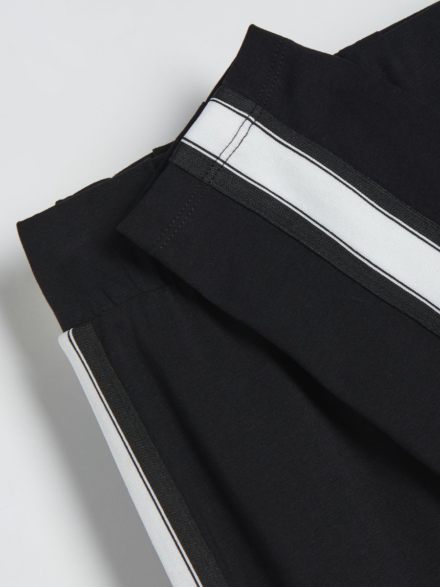 Leggings with side stripes - black - RESERVED - 5