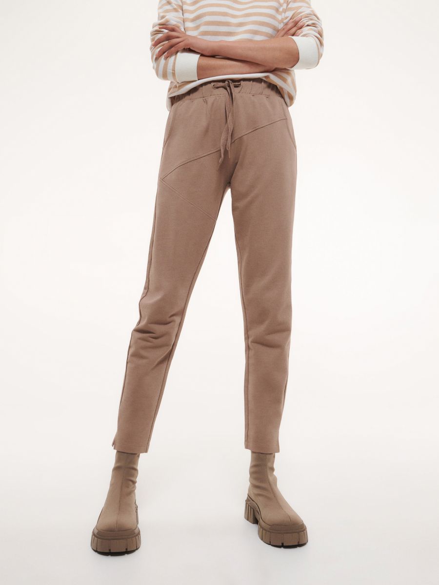 Pamučne jogger pantalone - bež - RESERVED - 3