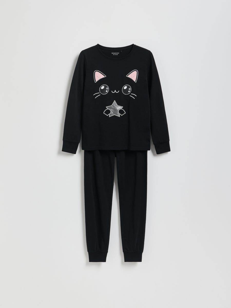 Two piece pyjama set - black - RESERVED