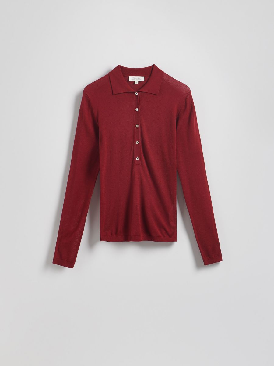 LADIES` BLOUSE - spicy red - RESERVED