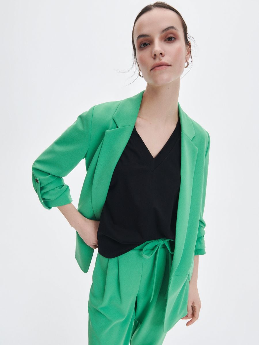 Plain blazer - green - RESERVED - 3