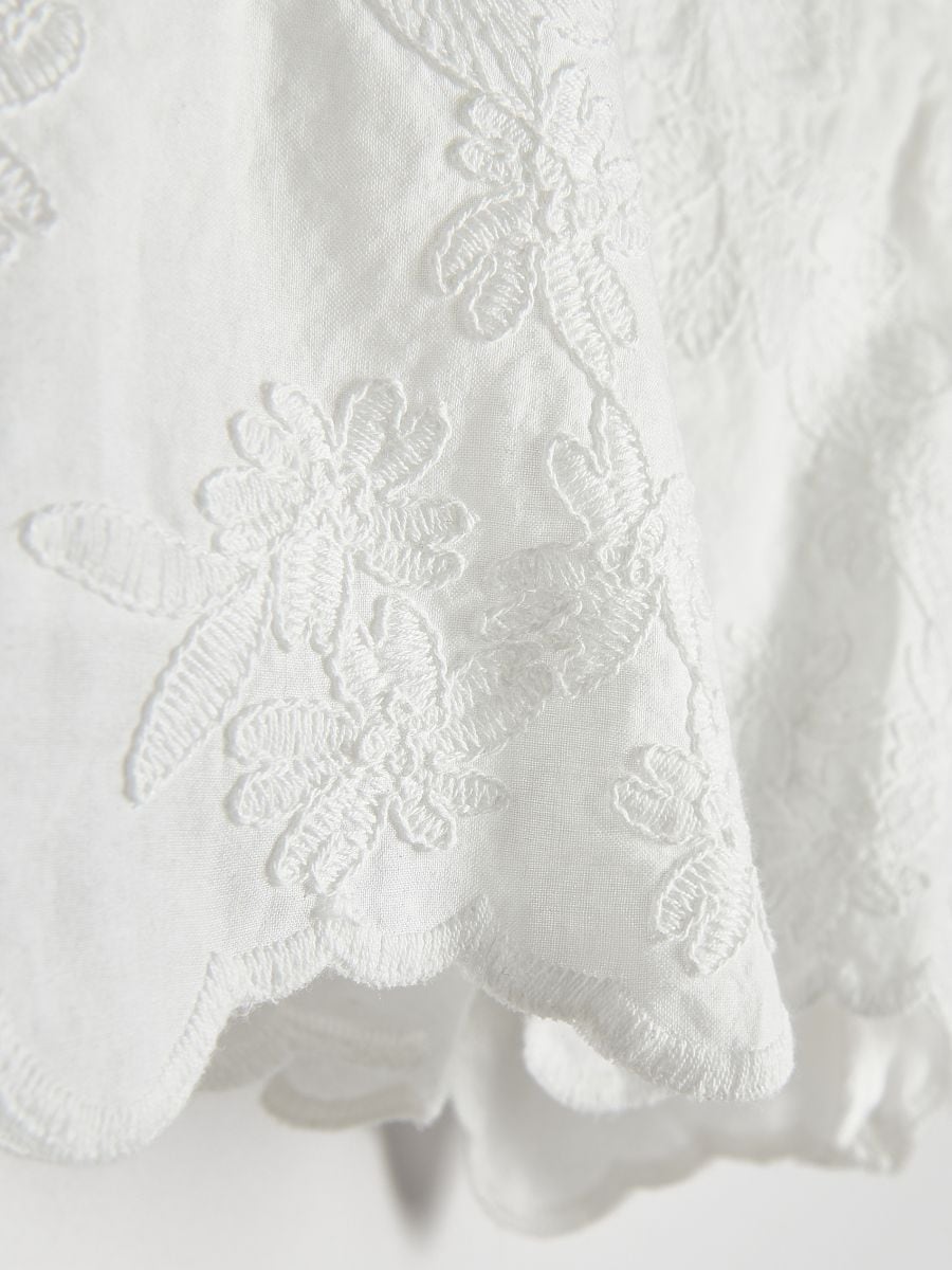 Bestickte Shorts - creme - RESERVED - 4