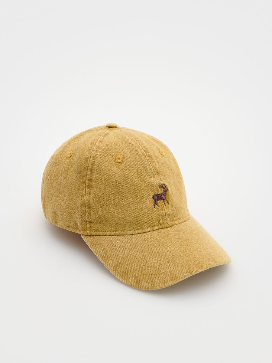 Baseball cap with embroidery - amber - RESERVED