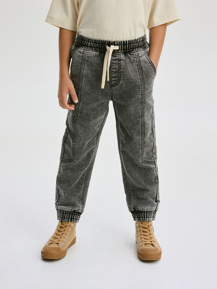 Elastic jogger jeans - light grey - RESERVED - 7