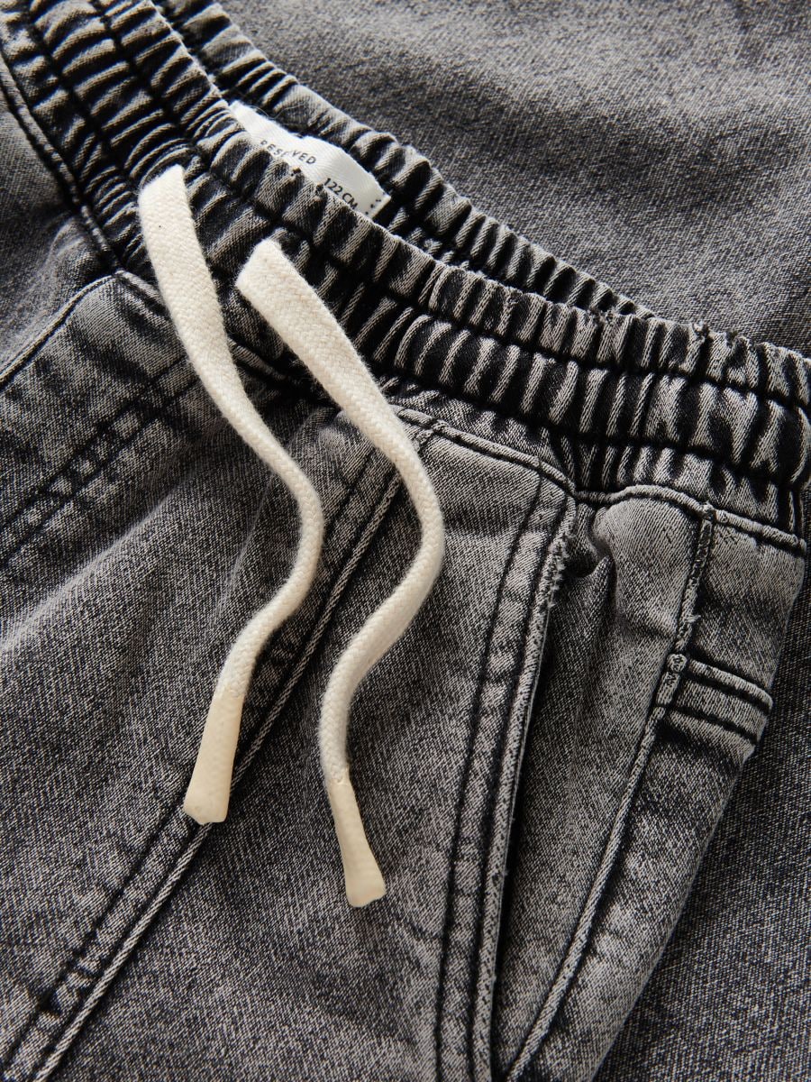 Elastic jogger jeans - light grey - RESERVED - 4