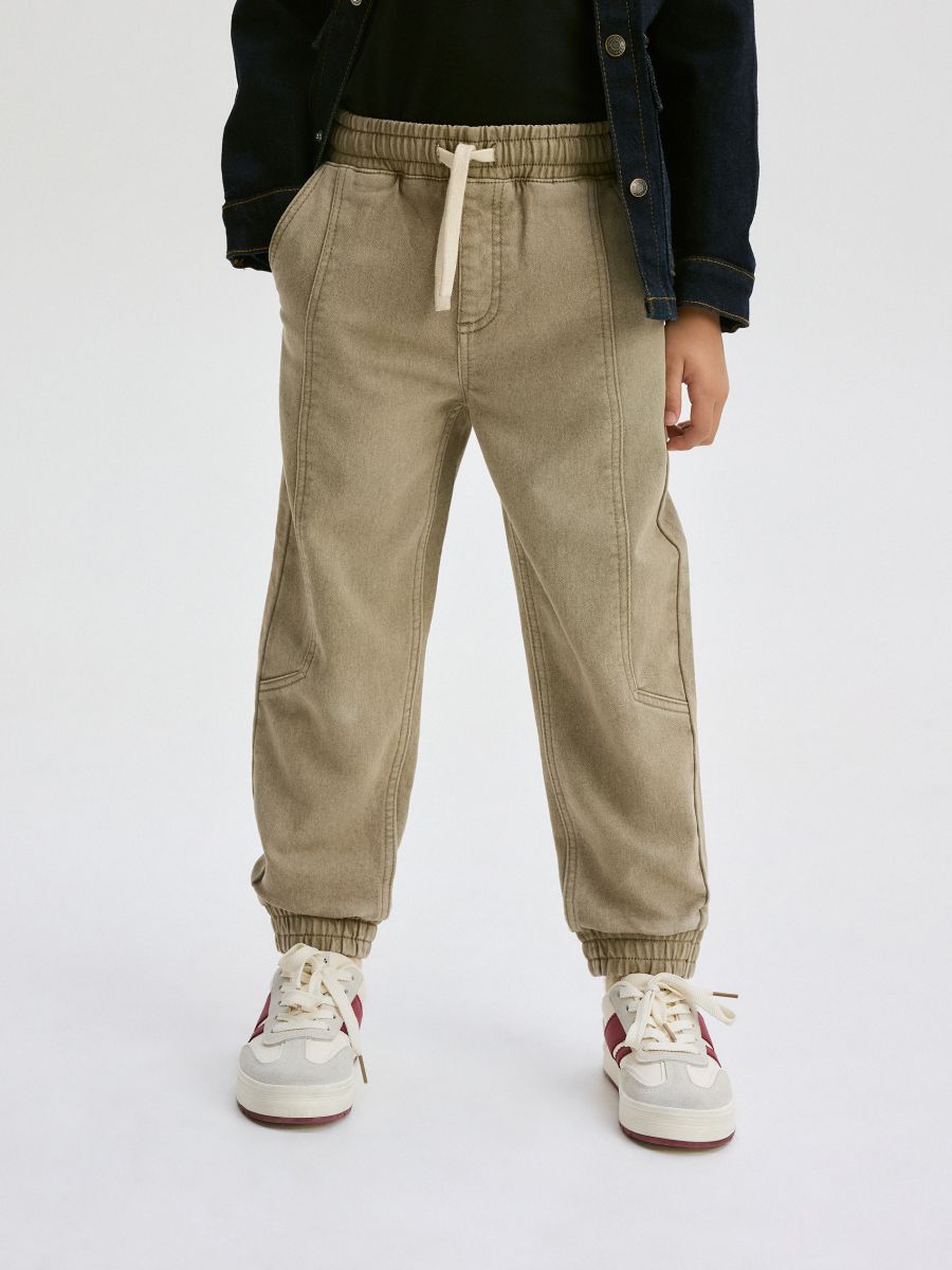 Jeans jogger elasticizzati - beige - RESERVED - 6