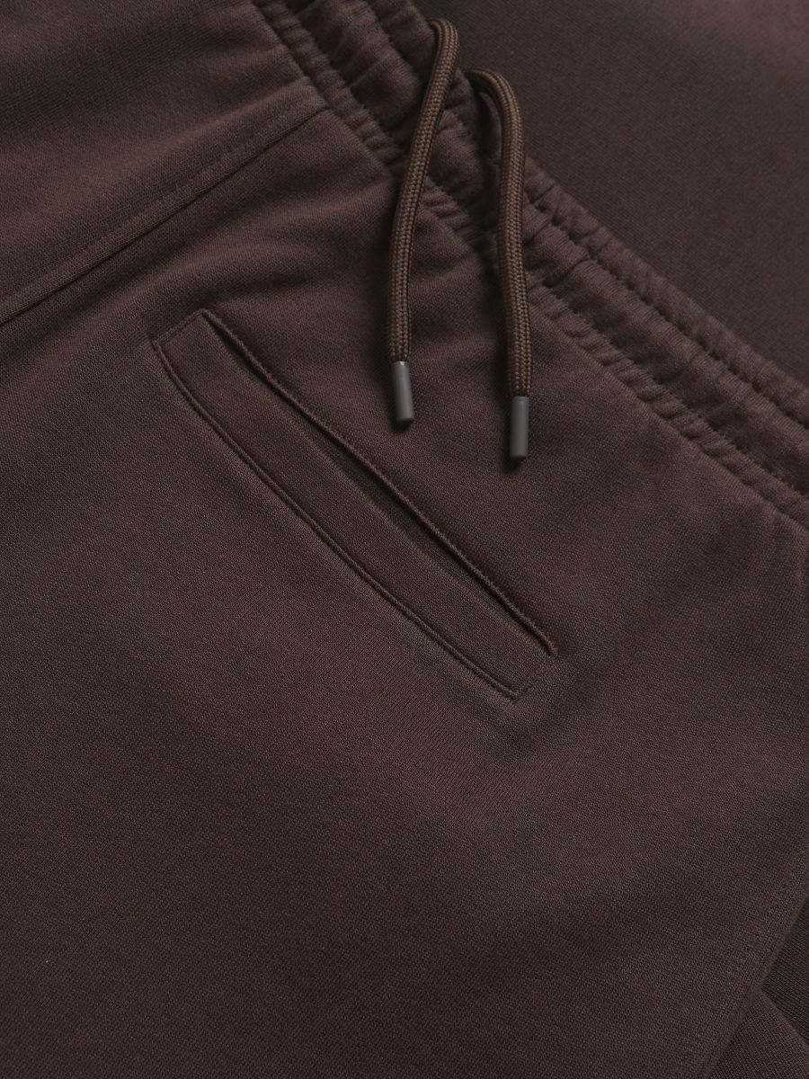Regular fit jogger shorts - dark brown - RESERVED - 7