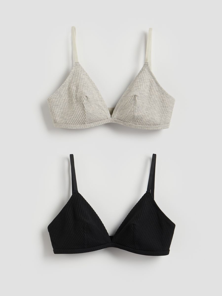 Soft bras 2 pack - black - RESERVED
