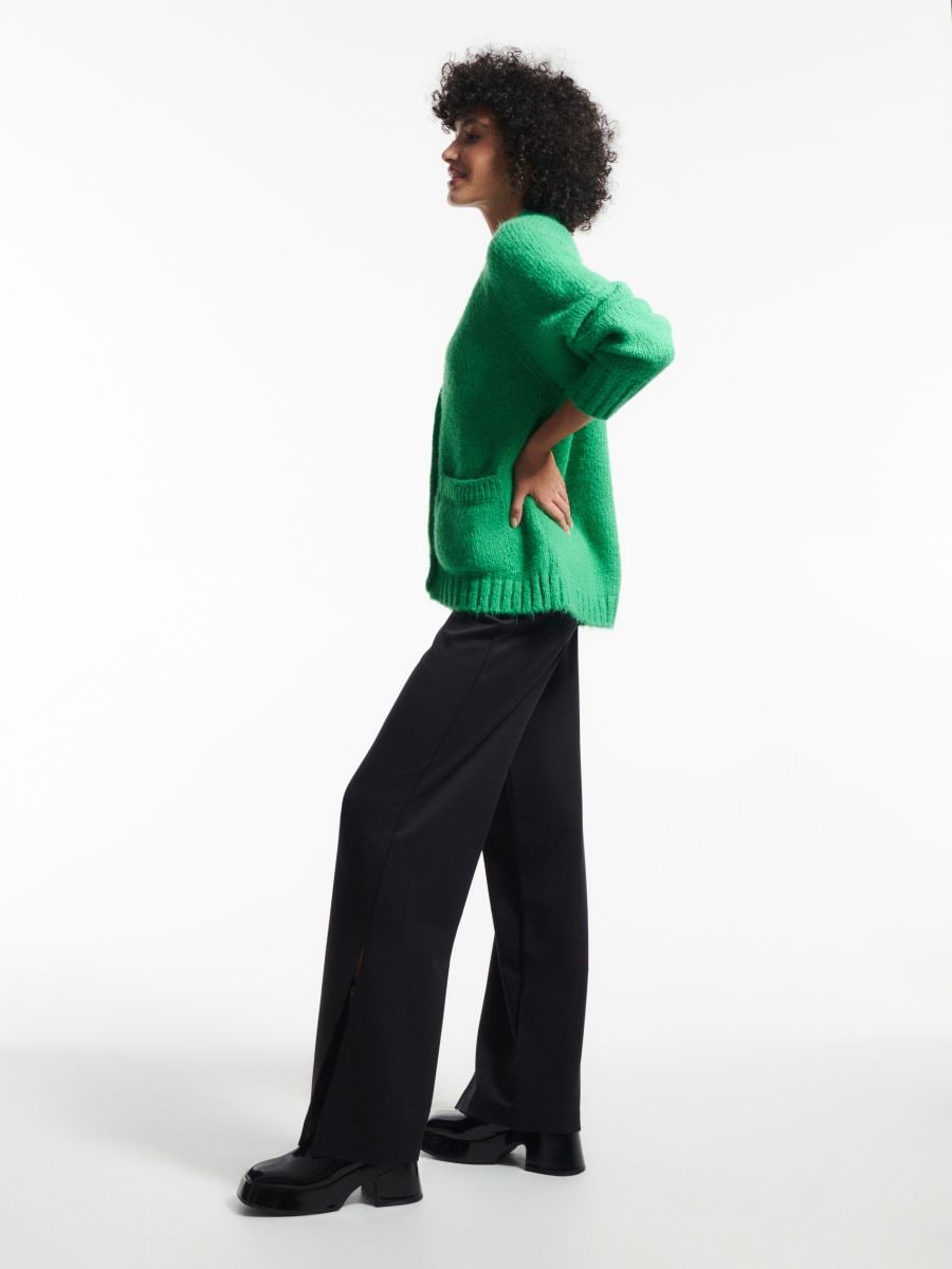 Trousers with hem splits - black - RESERVED - 3