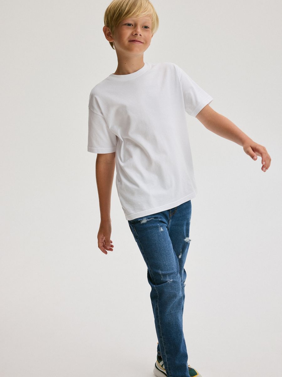 Poderane slim traperice - plava - RESERVED - 7