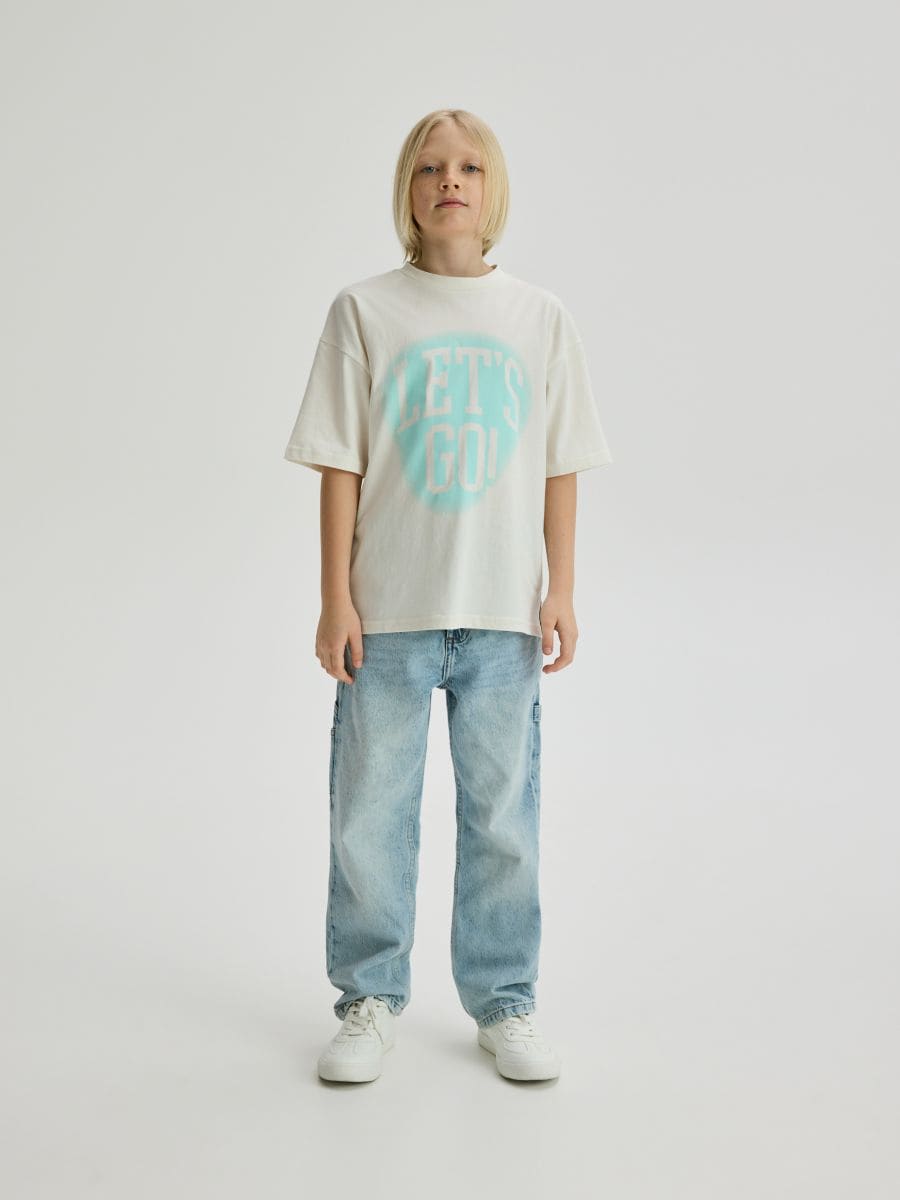 T-shirt with print - cream - RESERVED - 4
