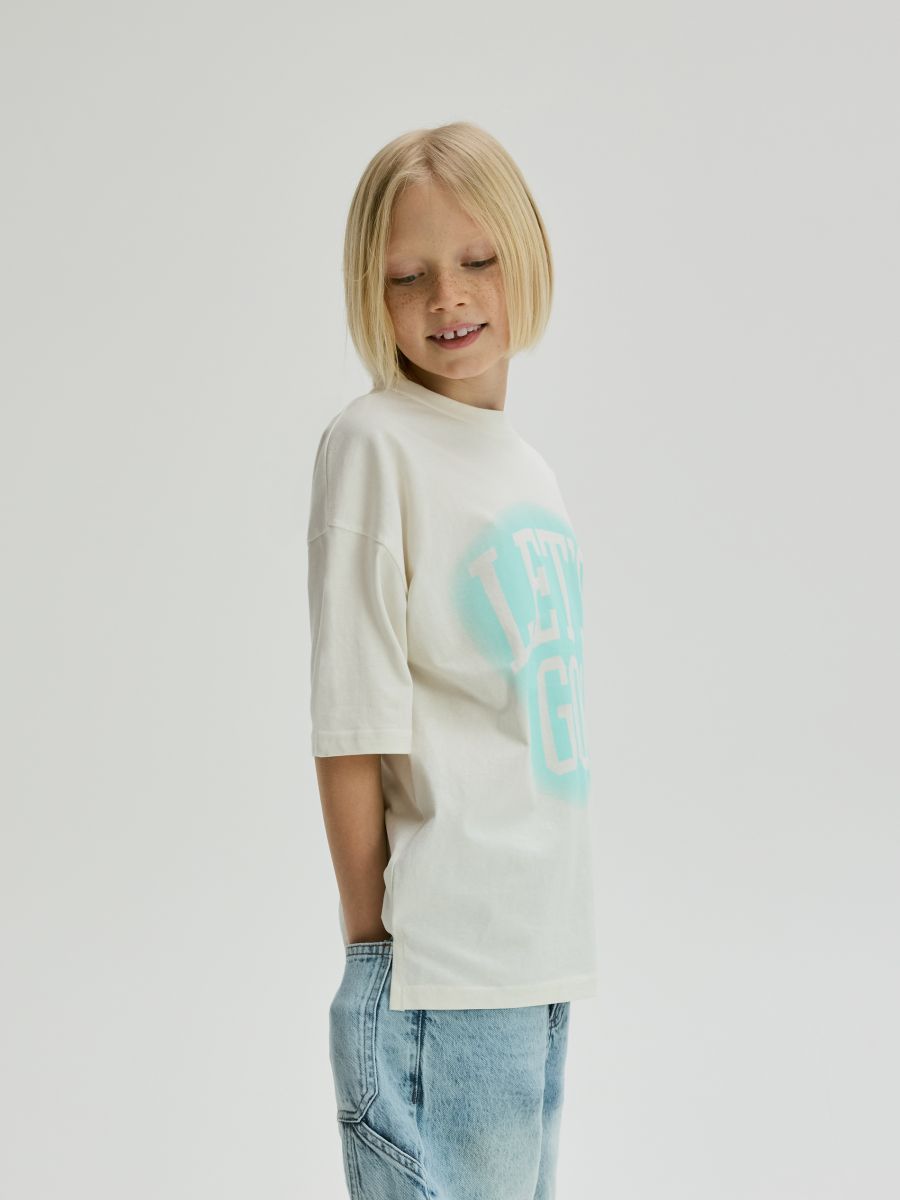 T-shirt with print - cream - RESERVED - 3
