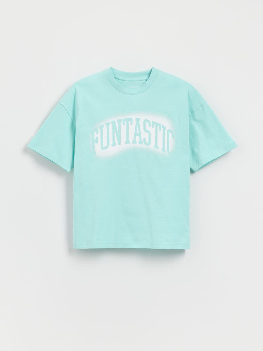 T-shirt with print - mint green - RESERVED - 2