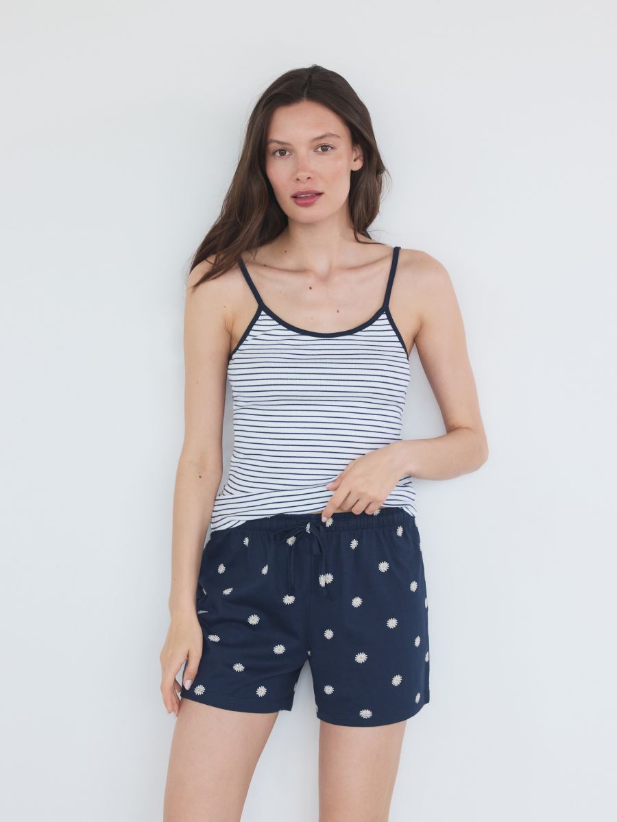 LADIES` PYJAMA - AZUL-MARINHO - RESERVED