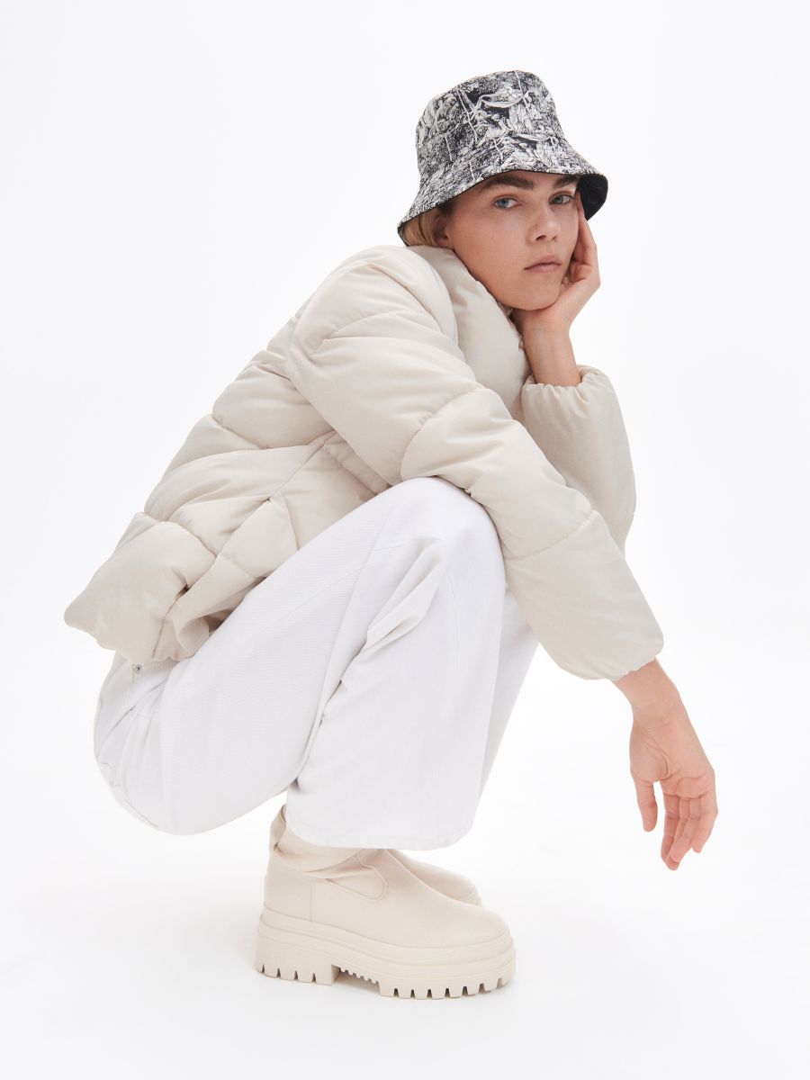 Quilted jacket - cream - RESERVED - 4