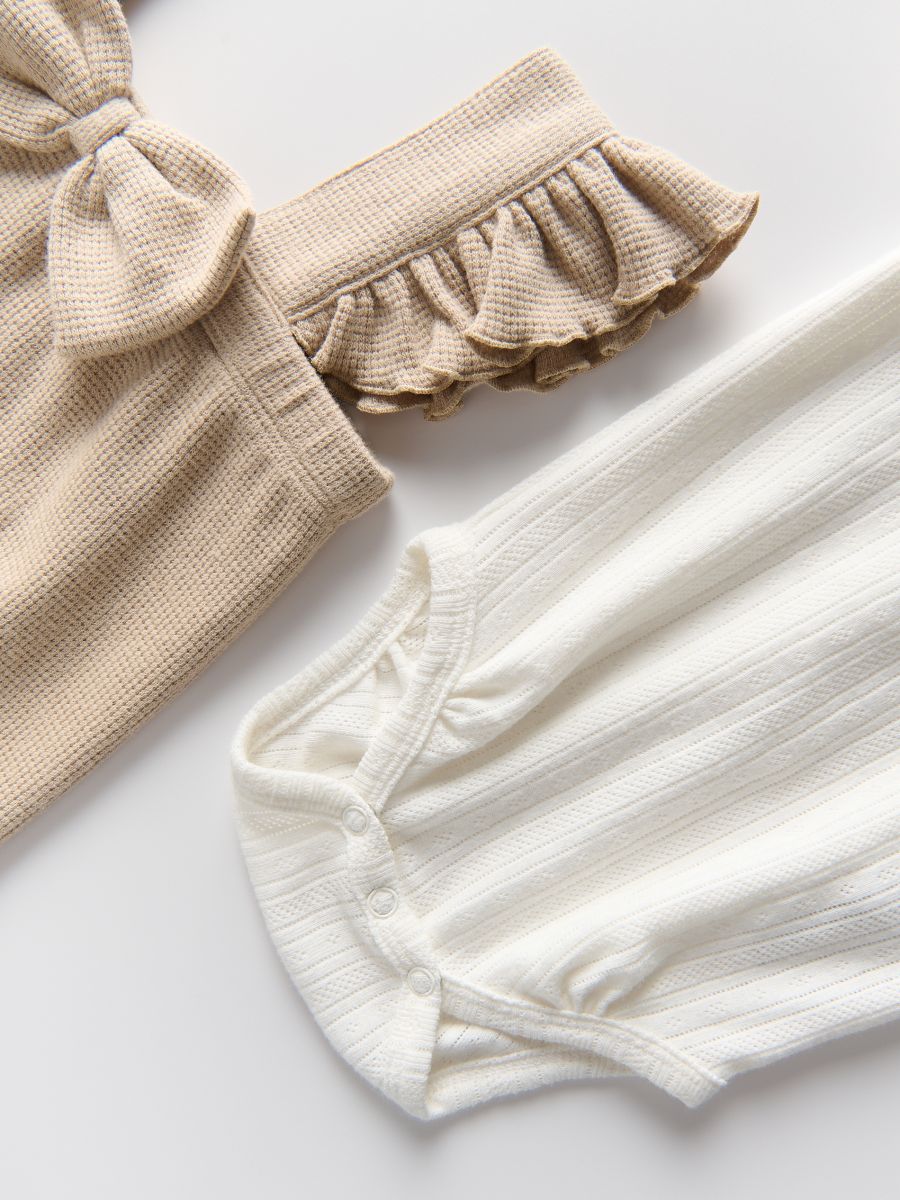 Ensemble en coton majoritaire - Beige - RESERVED - 4