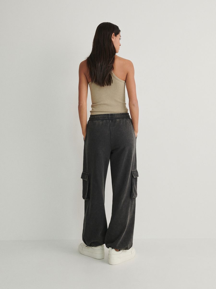 Cargo sweatpants - dark grey - RESERVED - 3