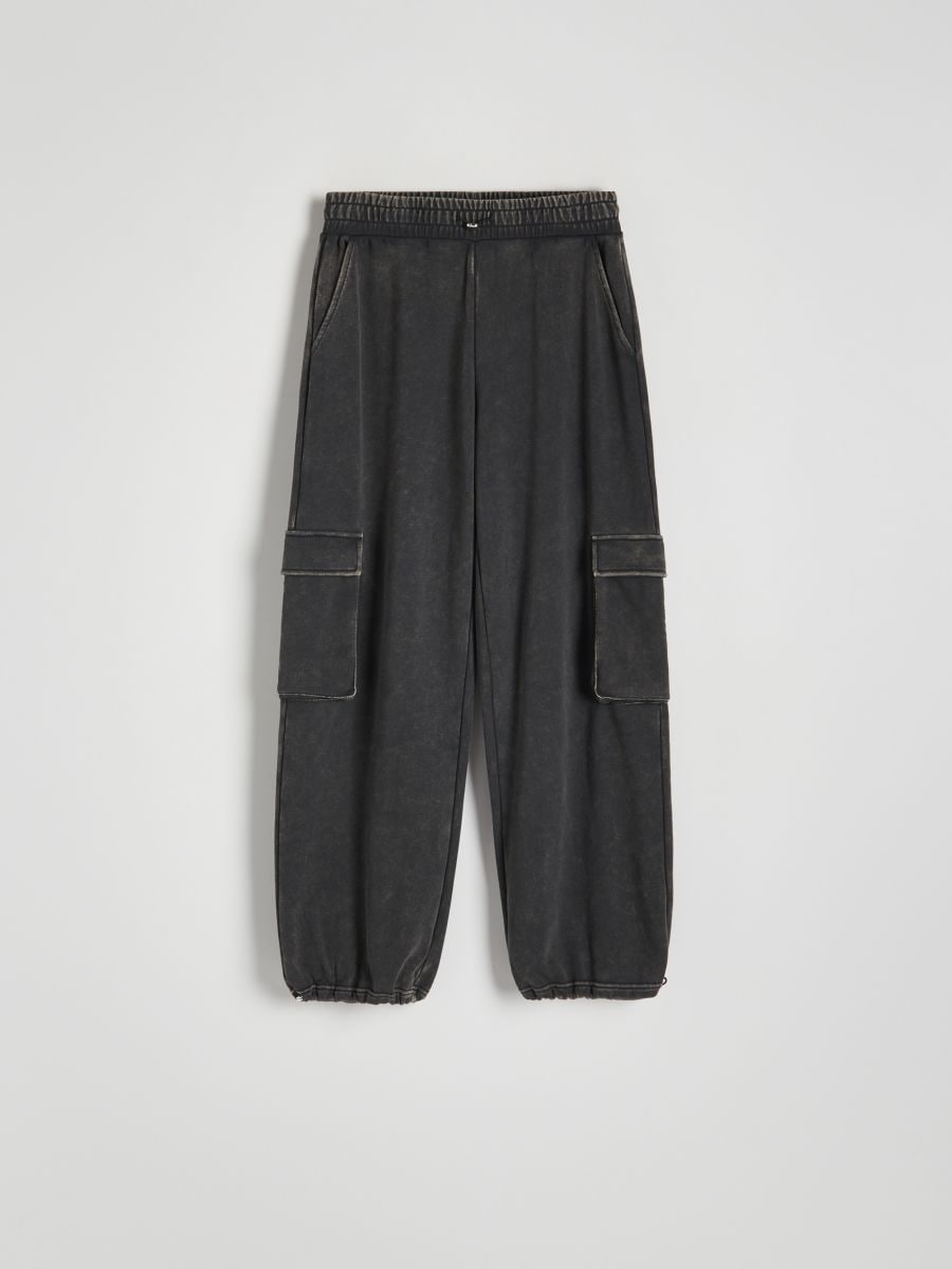 Cargo sweatpants - dark grey - RESERVED - 4