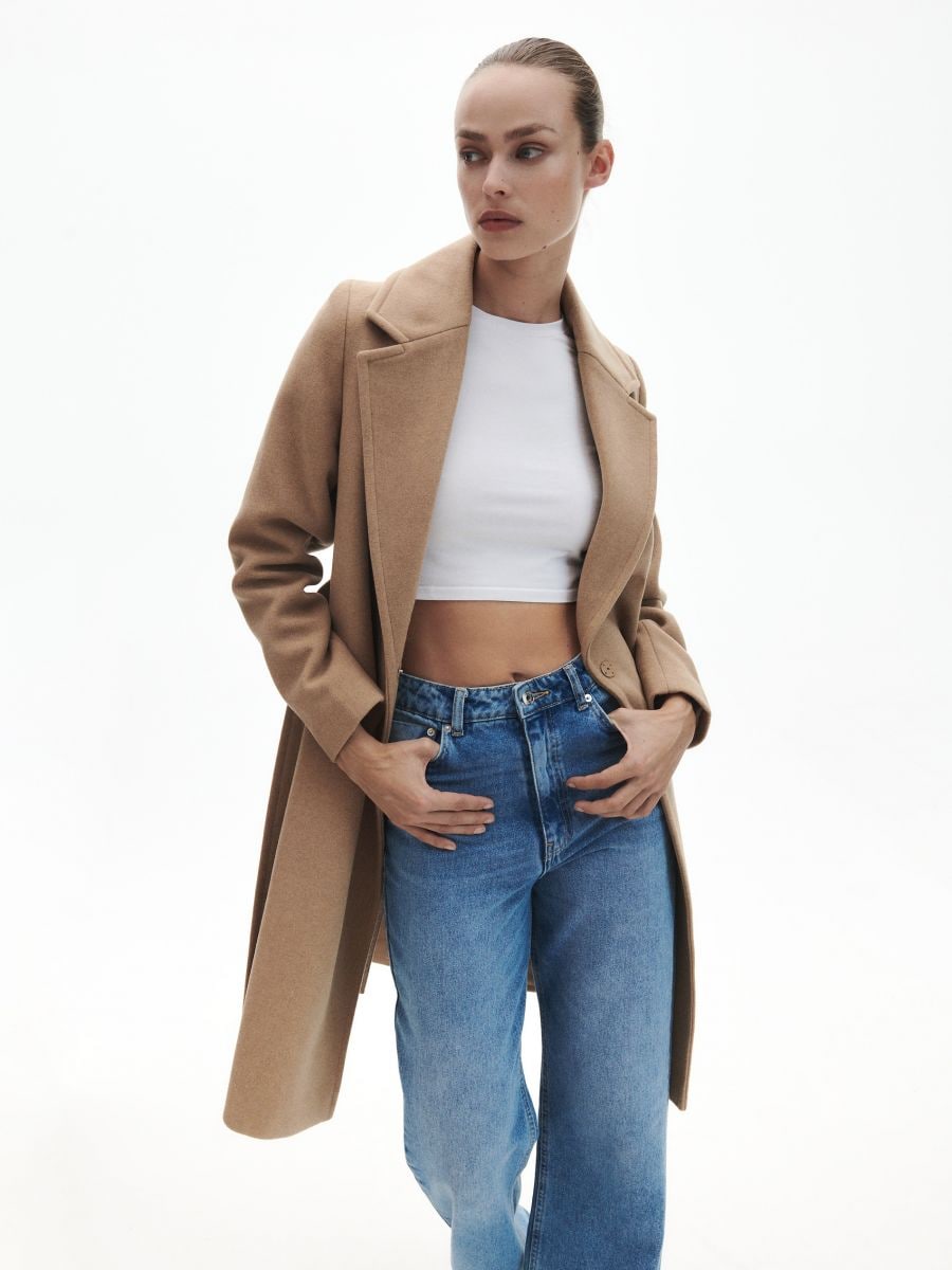 Wool blend coat - beige - RESERVED - 3
